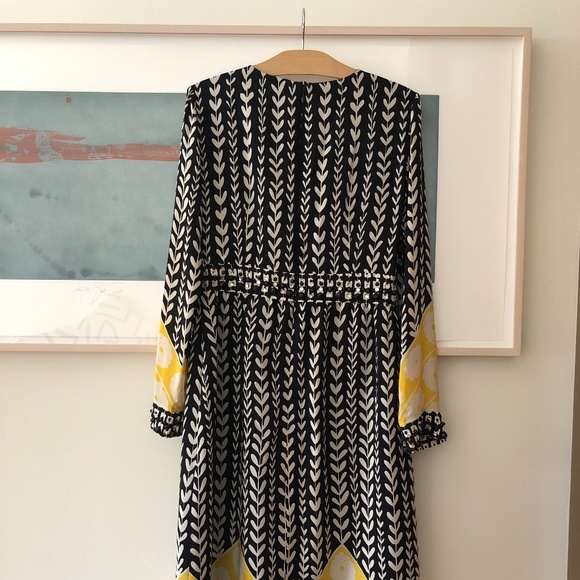 Anna Sui Silk Print Dress with Embellishment - Picture 4 of 8